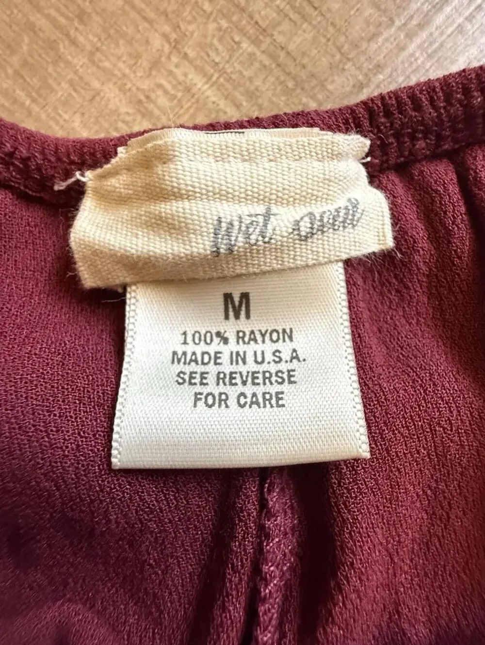 Wet Seal Off The Shoulder Crochet Top Burgundy Vintage Sz M